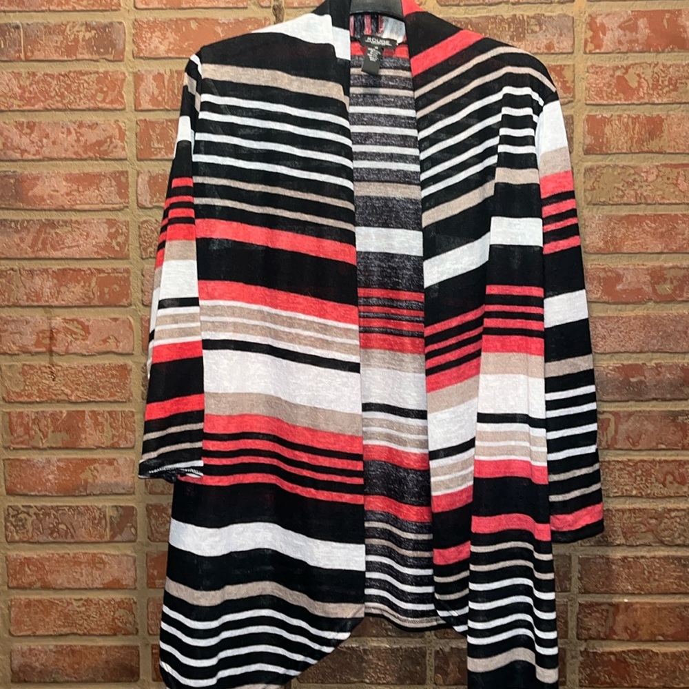 3/$20. Ladies Striped Cardigan XL